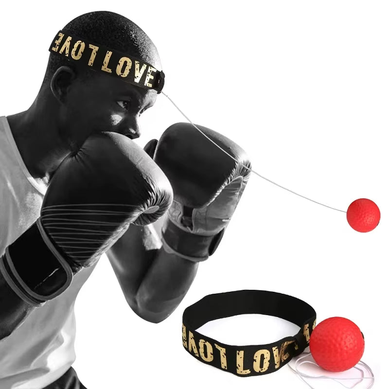 Muay Thai Boxing Speed Ball with Head Band for Sanda Boxing Fighting Fast Speed Reaction Time Training Boxing Reflex Trainer