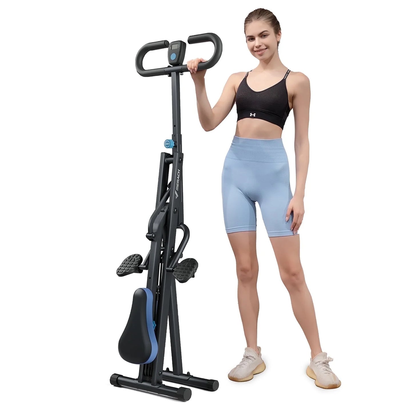 Squat Machine - Foldable 2-In-1 Glutes & Leg Exercise Assist Trainer Workout Machine Home Gym Equipment, 350 Lbs Support