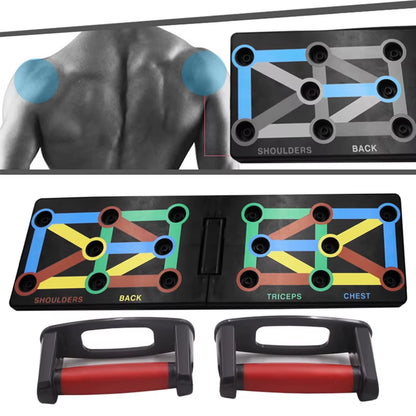 9 in 1 /14 in 1 Push up Board with Instruction Print Body Building Fitness Exercise Tools Men Women Push-Up Stands