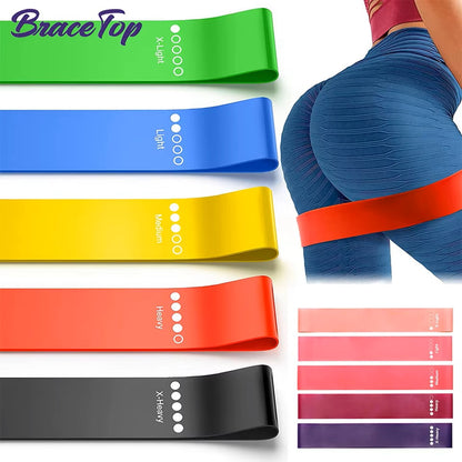 5 Pcs Portable Fitness Workout Equipment Rubber Resistance Bands Yoga Gym Elastic Gum Strength Pilates Crossfit Weight