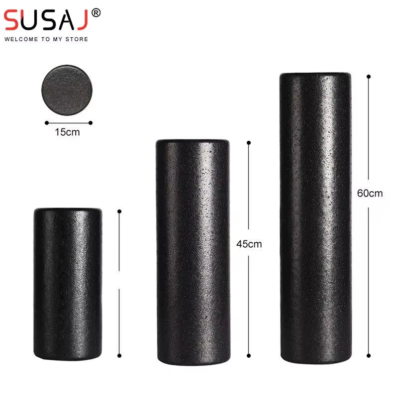 3 Sizes Pilates Foam Roller Black Yoga Foam Roller 30/45/60CM Exercise Equipment Massage Roller Body for Women/Men